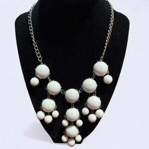 Elegant White Beaded Necklace